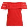 Dorothy Perkins RUFFLE BARDOT Camiseta print red