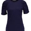 Dorothy Perkins RUCHES Camiseta print navy blue