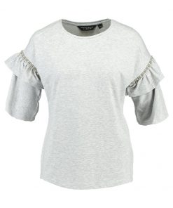 Dorothy Perkins EMBELLISHED FRILL  Camiseta print grey