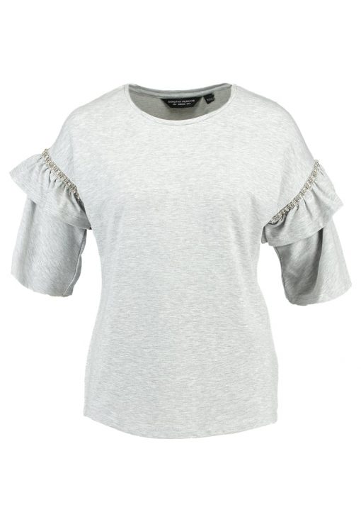 Dorothy Perkins EMBELLISHED FRILL  Camiseta print grey