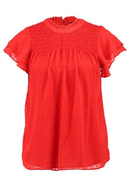 Dorothy Perkins SHIRRED DOBBY Blusa red