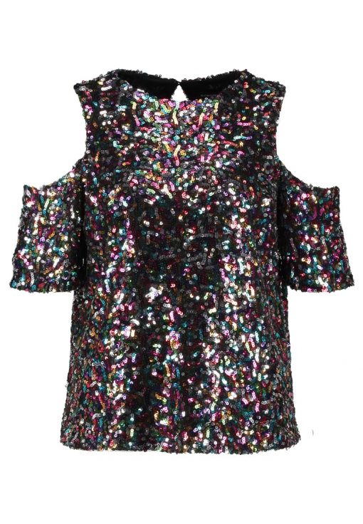 Dorothy Perkins MULTI SEQUIN COLD SHOULDER  Camiseta print multi bright