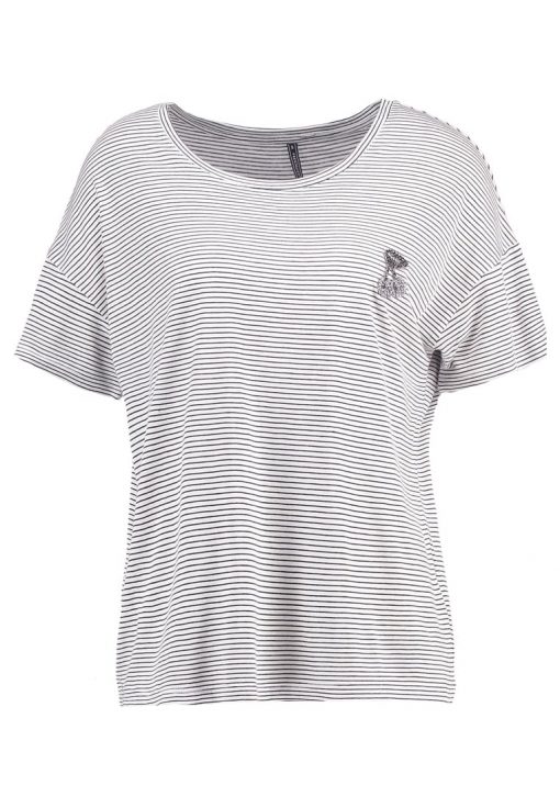 Freequent CINDIE Camiseta print offwhite/black