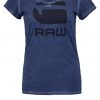 GStar SUPHE SLIM V T S/S Camiseta print sartho blue