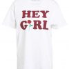 Missguided HEY GIRL Camiseta print white