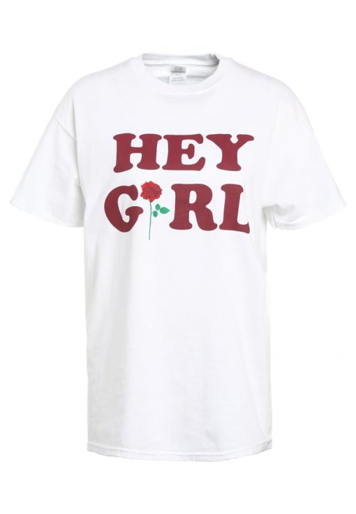 Missguided HEY GIRL Camiseta print white