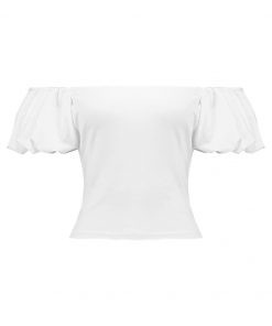 Missguided PUFFBALL SLEEVE  Camiseta básica white