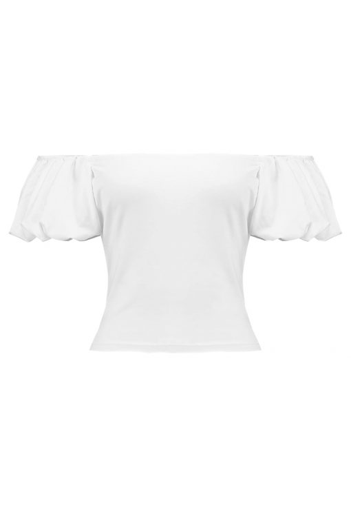 Missguided PUFFBALL SLEEVE  Camiseta básica white
