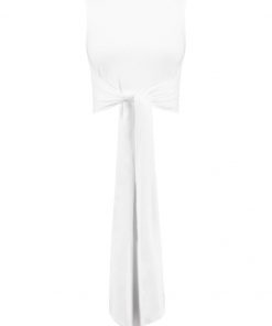 Missguided LONDUNN TIE FRONT CROP Top white