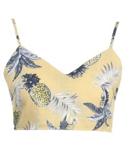 Missguided PINEAPPLE CROP Top yellow
