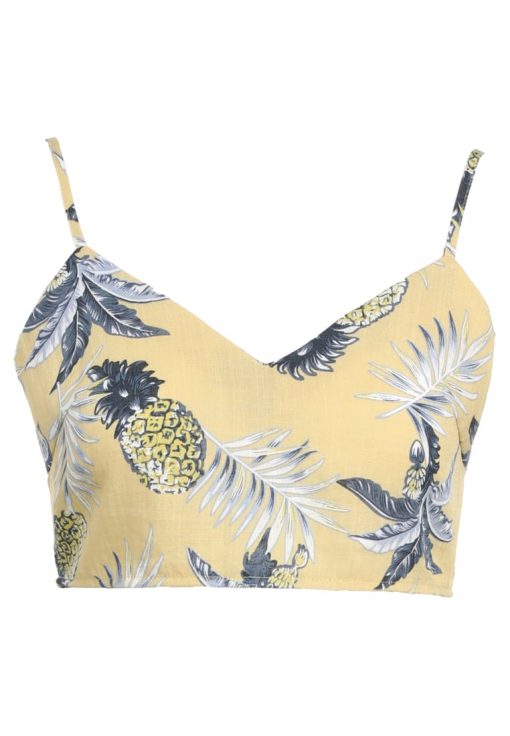 Missguided PINEAPPLE CROP Top yellow