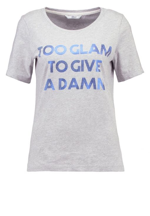 ONLY ONLFOIL  Camiseta print light grey melange/blue