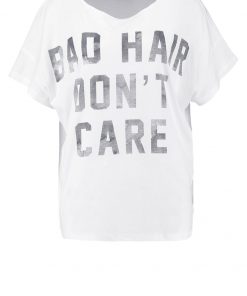 ONLY ONLBAD HAIR DONT CARE Camiseta print white