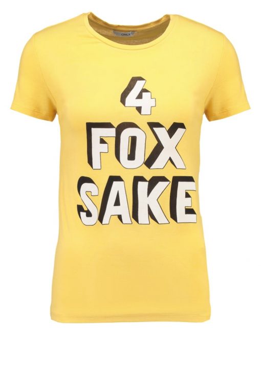 ONLY ONLIDA HEARTS FOX Camiseta print yolk yellow