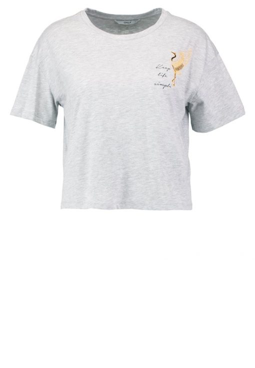 ONLY ONLCHATY Camiseta print light grey melange