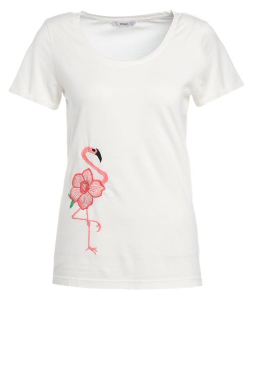 ONLY ONLFLAMINGO Camiseta print cloud dancer