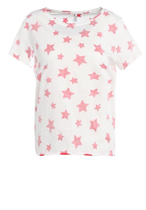 ONLY ONLSTARS TOP BOX Camiseta print cloud dancer/teaberry