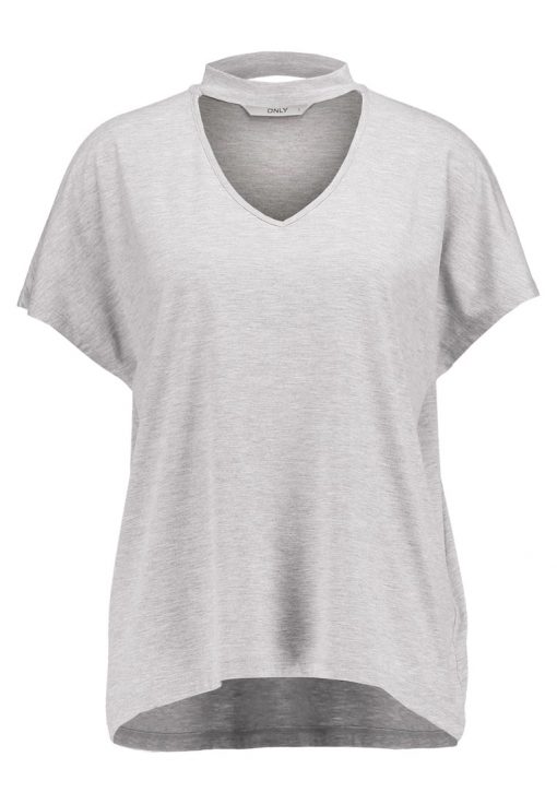 ONLY ONLKIRA Camiseta print light grey melange