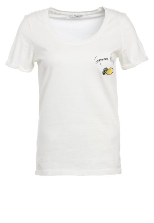 ONLY ONLTES Camiseta print cloud dancer/lemon