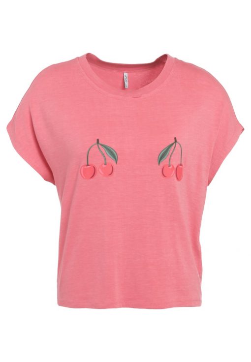 ONLY ONLMIA CHERRY PEACH Camiseta print strawberry ice
