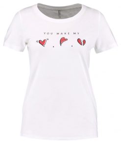 ONLY ONLMELON LOVE Camiseta print bright white