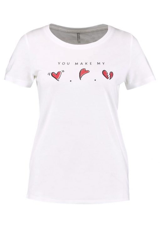 ONLY ONLMELON LOVE Camiseta print bright white