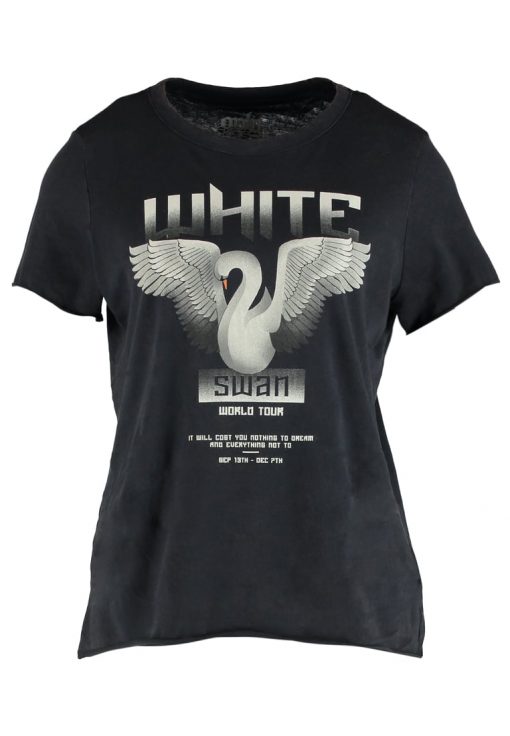 ONLY ONLMOLLIE LOTUS SWAN Camiseta print black/swan