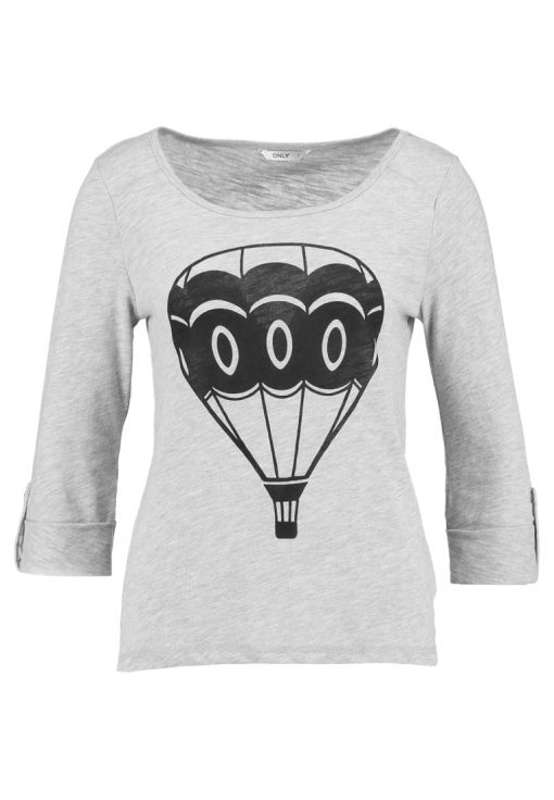 ONLY ONLJESS AIRBALLON Camiseta manga larga light grey melange/black airballon