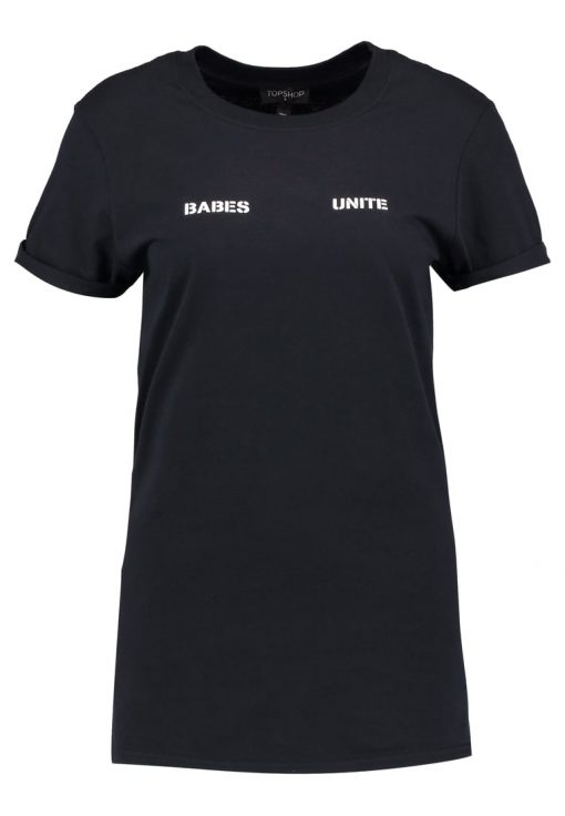 Topshop BABES UNITE  Camiseta print black