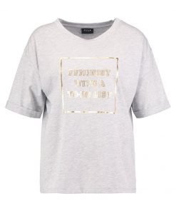 Vila VIFUTURE Camiseta print light grey melange