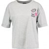 Vila VIBADGES Camiseta print light grey melange