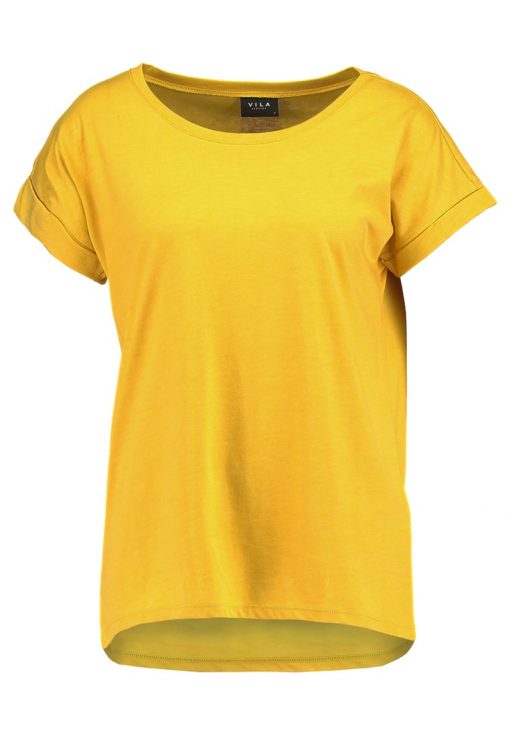 Vila VIDREAMERS PURE Camiseta básica nugget gold/melange