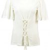 Vila VITUNNA CORSET Camiseta print cloud dancer