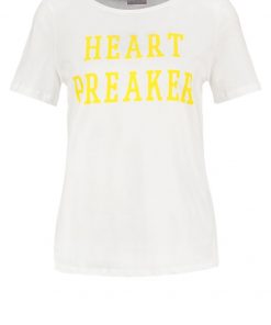Vero Moda VMPREAKER Camiseta print snow white/yellow