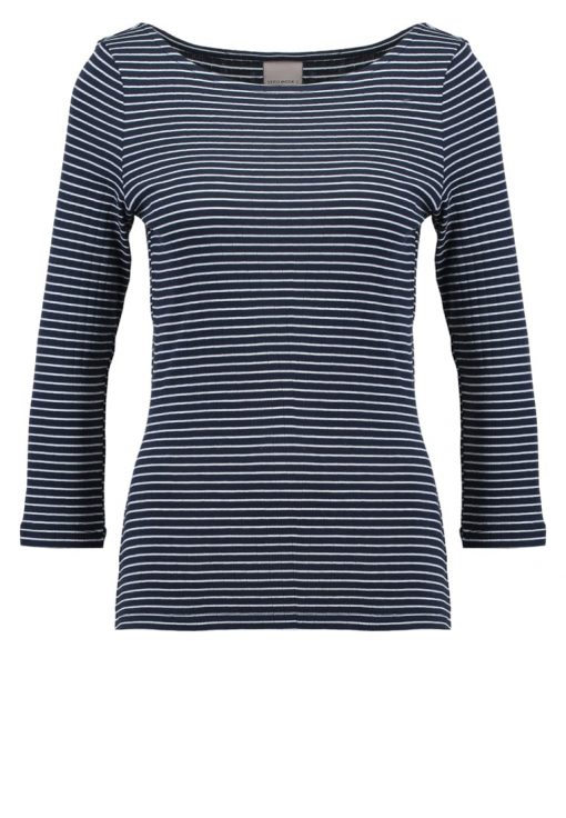 Vero Moda VMGISELE Camiseta manga larga navy blazer/snow white