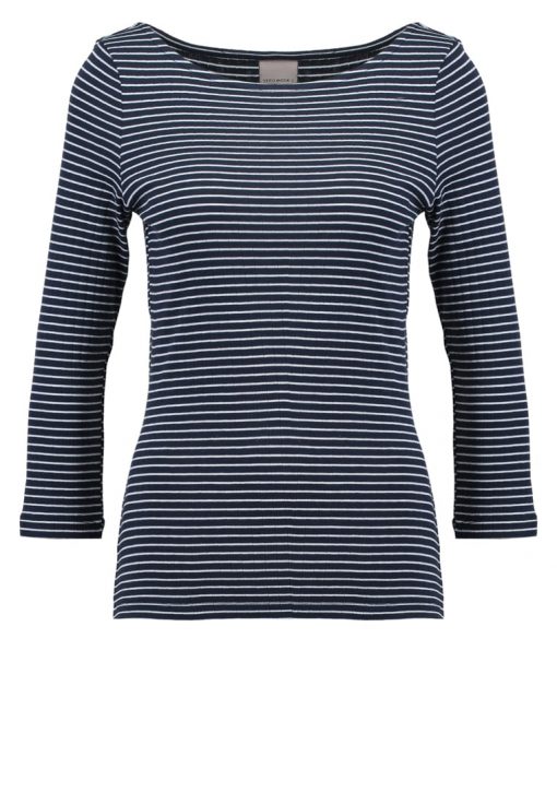 Vero Moda VMGISELE Camiseta manga larga navy blazer/snow white