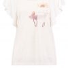 Vero Moda VMLIFE Camiseta print snow white/oatmeal