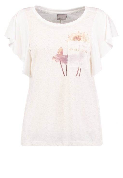 Vero Moda VMLIFE Camiseta print snow white/oatmeal