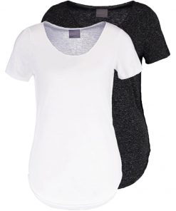 Vero Moda VMLUA 2 PACK Camiseta básica black/bright white