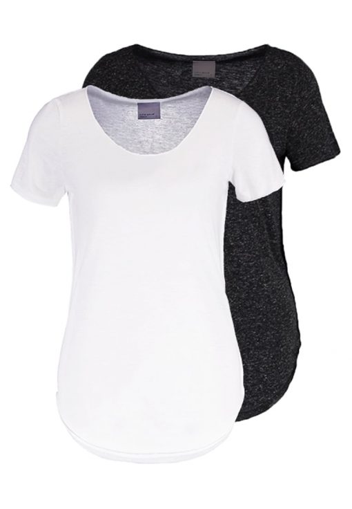 Vero Moda VMLUA 2 PACK Camiseta básica black/bright white