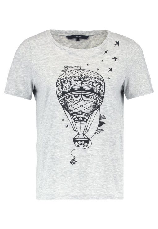 Vero Moda VMBALLOON Camiseta print light grey melange/black
